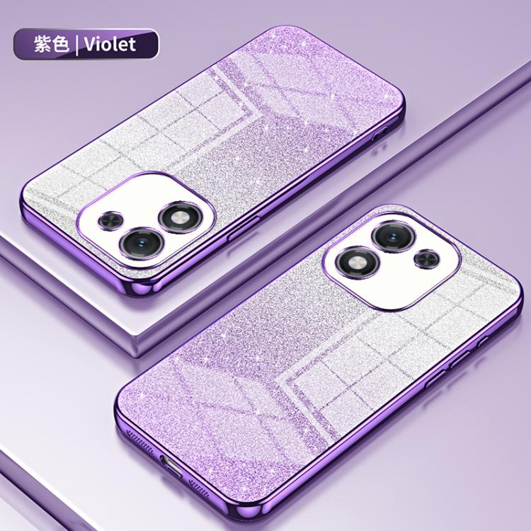 For Honor X70i Gradient Glitter Powder Electroplated Phone Case