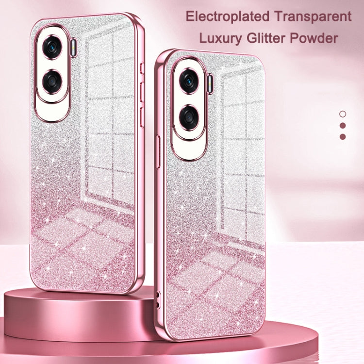 For Honor 400 Pro Global 160.8mm Gradient Glitter Powder Electroplated Phone Case