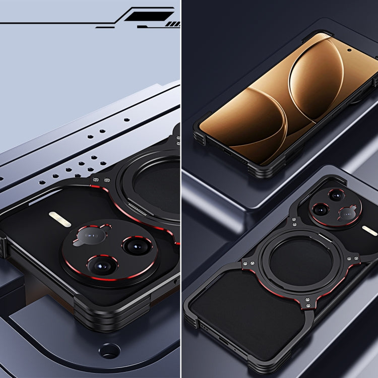 For Redmi K80 Pro Mechanical Arm Borderless MagSafe Holder Metal Phone Case