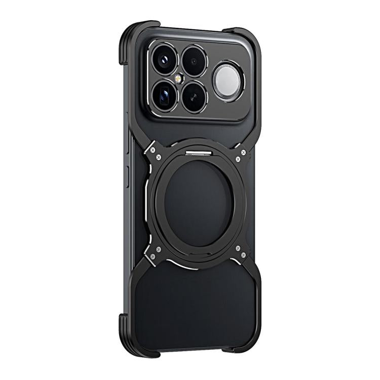 For Redmi K90 Pro Max / Poco F8 Ultra Mechanical Arm Borderless MagSafe Holder Metal Phone Case