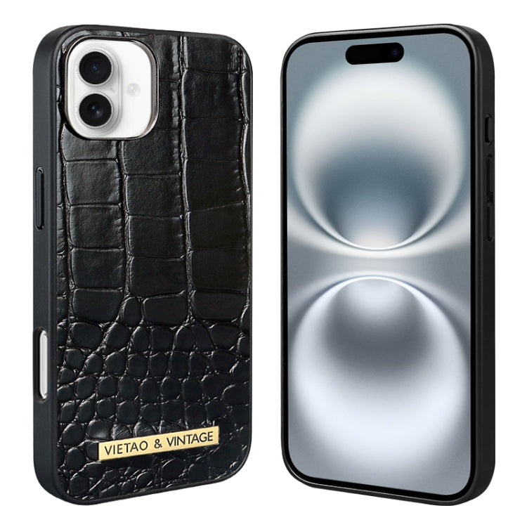 For iPhone 16 VIETAO Alligator Texture PU Phone Case