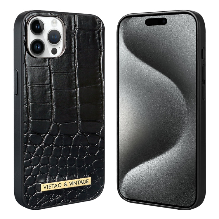 For iPhone 15 Pro VIETAO Alligator Texture PU Phone Case