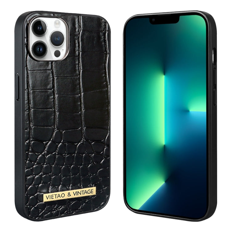 For iPhone 13 Pro Max VIETAO Alligator Texture PU Phone Case