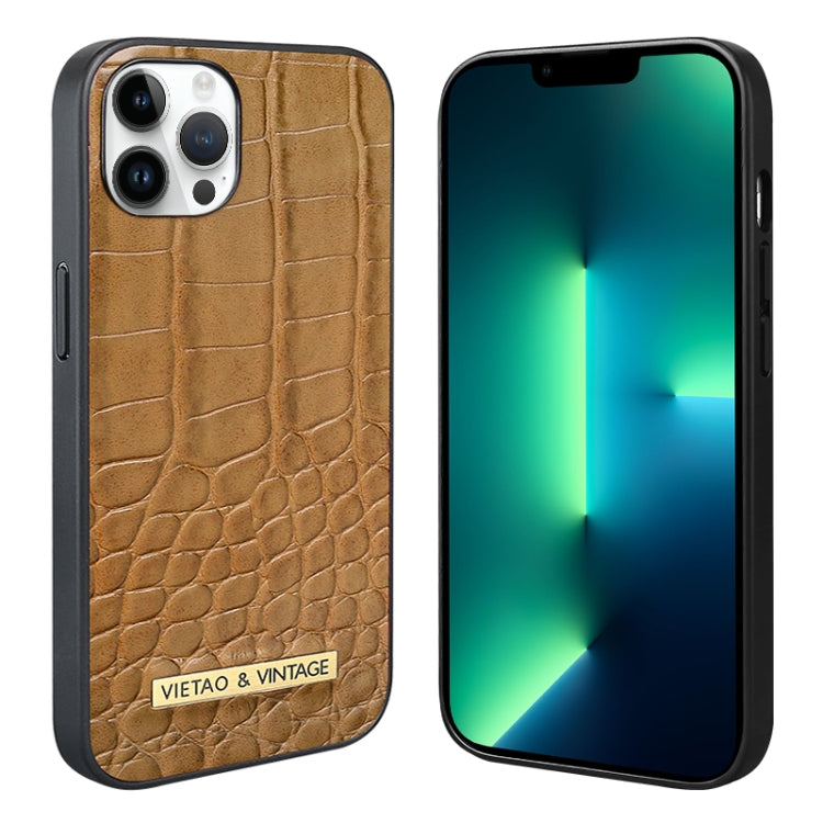 For iPhone 13 Pro VIETAO Alligator Texture PU Phone Case