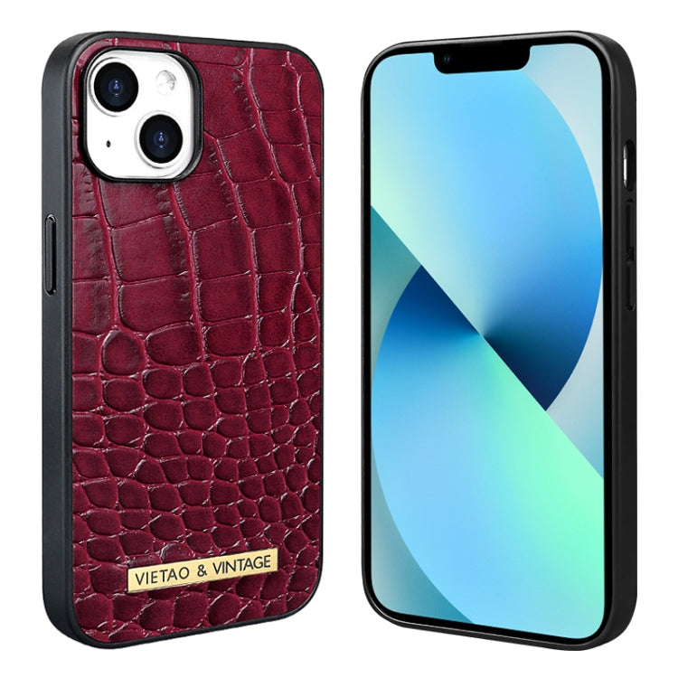 For iPhone 13 VIETAO Alligator Texture PU Phone Case