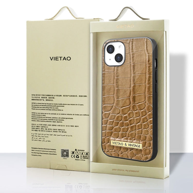 For iPhone 14 Pro Max VIETAO Alligator Texture PU Phone Case