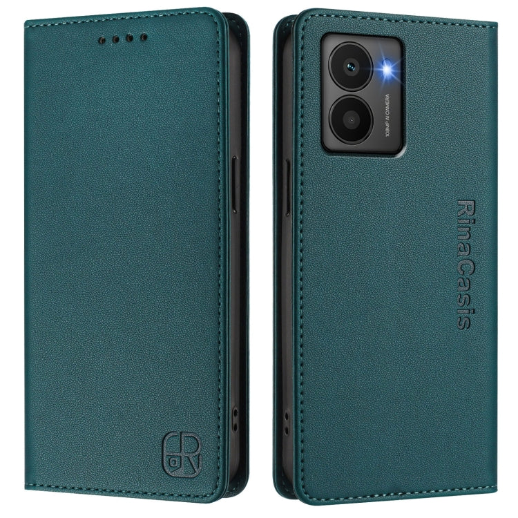 For HMD Fuison RC01 Dual-Folded Magnetic Suction RFID Leather Phone Case