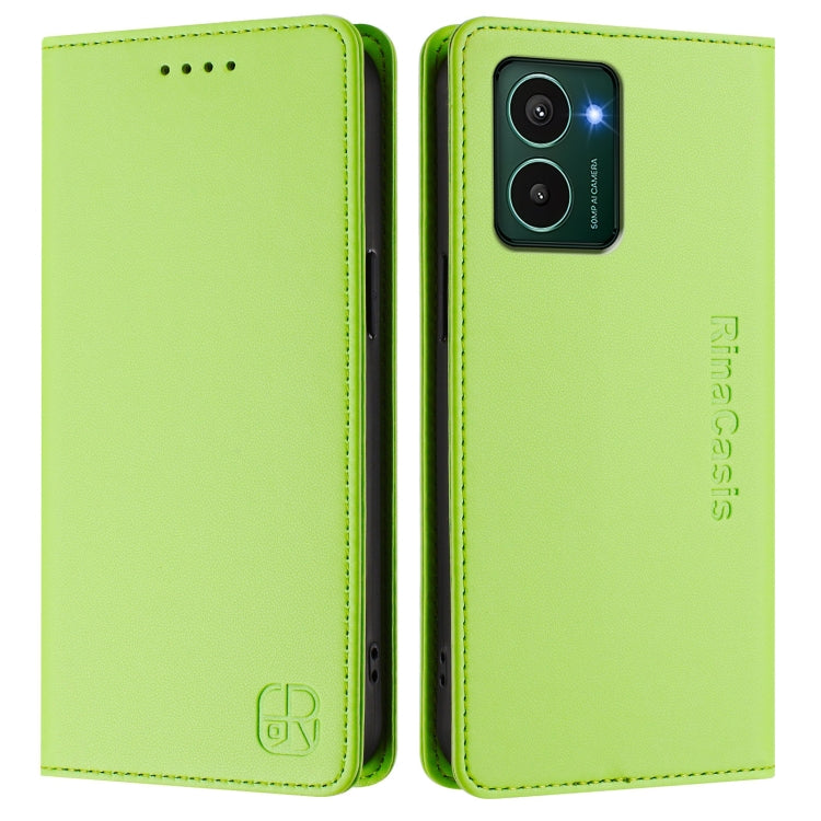 For HMD Pulse / Pulse Pro / Pulse+ RC01 Dual-Folded Magnetic Suction RFID Leather Phone Case