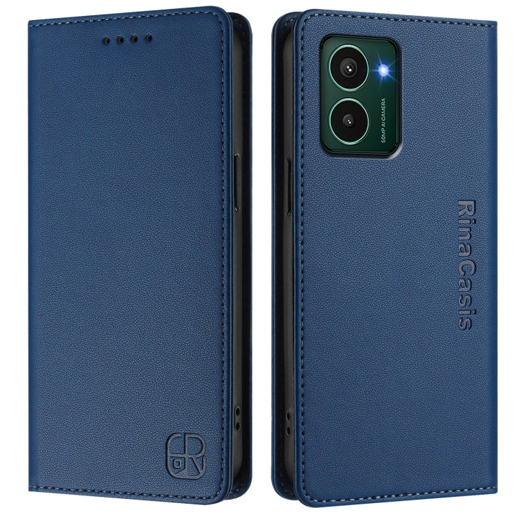 For HMD Pulse / Pulse Pro / Pulse+ RC01 Dual-Folded Magnetic Suction RFID Leather Phone Case