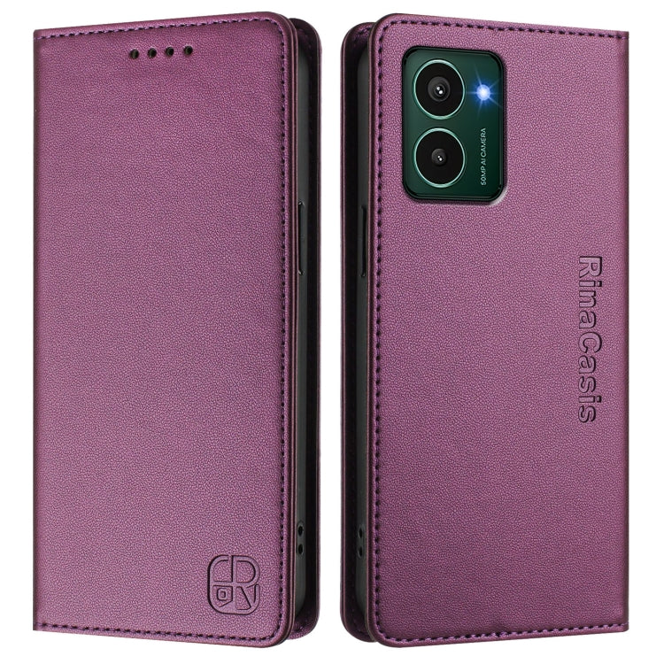 For HMD Pulse / Pulse Pro / Pulse+ RC01 Dual-Folded Magnetic Suction RFID Leather Phone Case