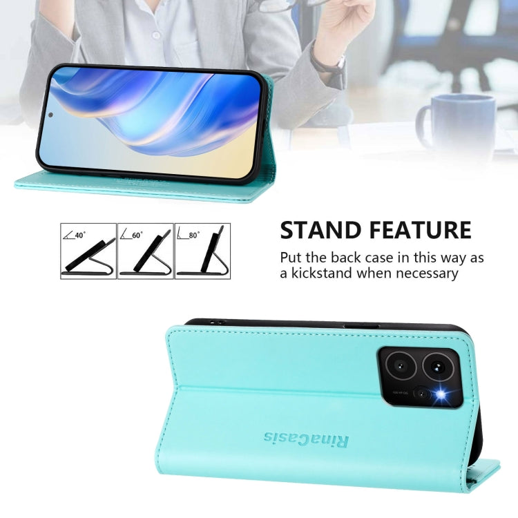 For HMD Skyline RC01 Dual-Folded Magnetic Suction RFID Leather Phone Case