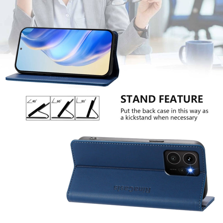 For HMD Skyline RC01 Dual-Folded Magnetic Suction RFID Leather Phone Case