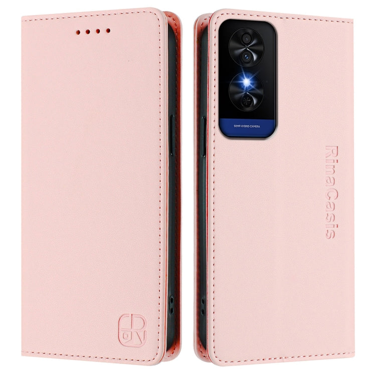 For TCL 50 5G / XE Nxtpaper 5G / XE 5G RC01 Dual-Folded Magnetic Suction RFID Leather Phone Case