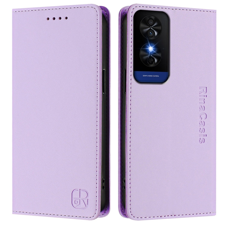 For TCL 50 5G / XE Nxtpaper 5G / XE 5G RC01 Dual-Folded Magnetic Suction RFID Leather Phone Case