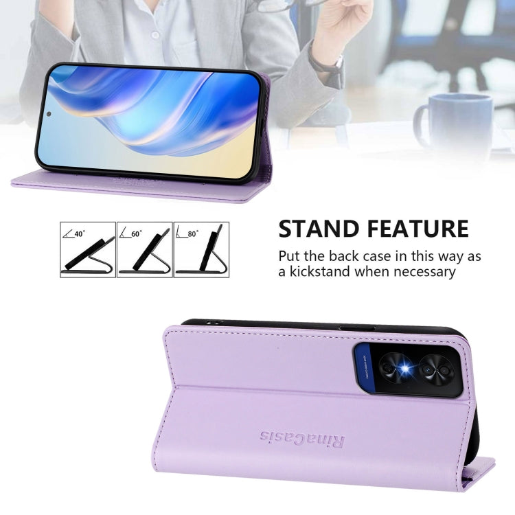 For TCL 50 5G / XE Nxtpaper 5G / XE 5G RC01 Dual-Folded Magnetic Suction RFID Leather Phone Case
