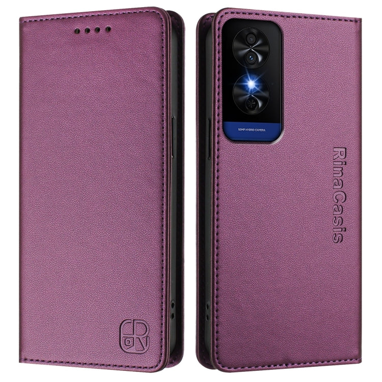 For TCL 50 5G / XE Nxtpaper 5G / XE 5G RC01 Dual-Folded Magnetic Suction RFID Leather Phone Case