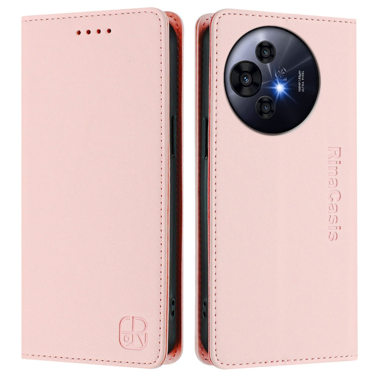 For TCL 50 Pro NxtPaper RC01 Dual-Folded Magnetic Suction RFID Leather Phone Case