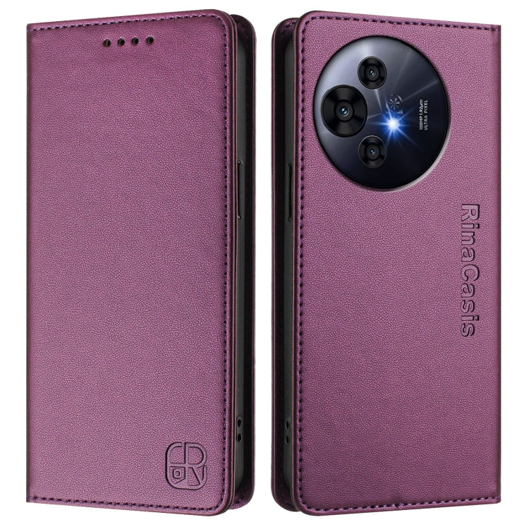 For TCL 50 Pro NxtPaper RC01 Dual-Folded Magnetic Suction RFID Leather Phone Case