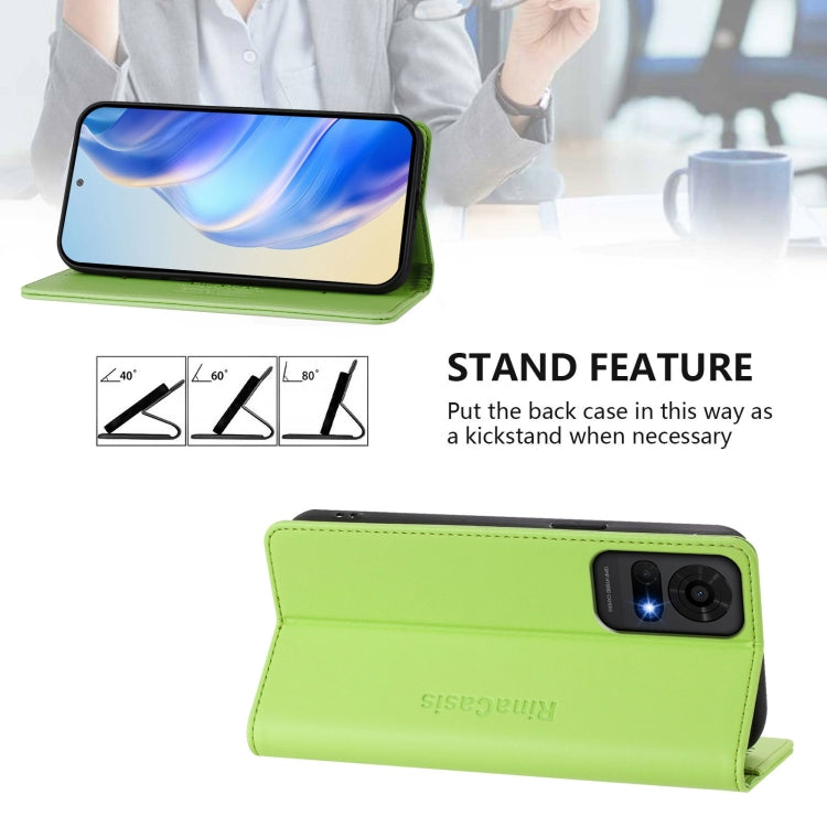 For TCL 50 LE RC01 Dual-Folded Magnetic Suction RFID Leather Phone Case