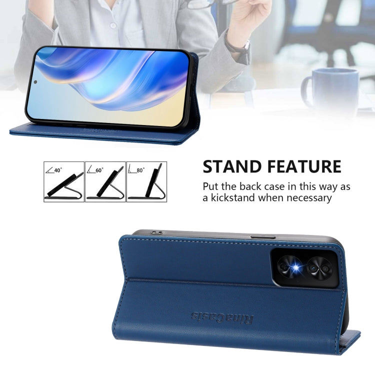For TCL 50 SE RC01 Dual-Folded Magnetic Suction RFID Leather Phone Case