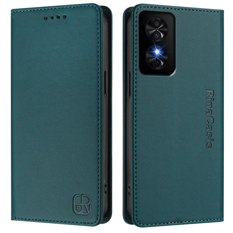 For TCL 50 SE RC01 Dual-Folded Magnetic Suction RFID Leather Phone Case