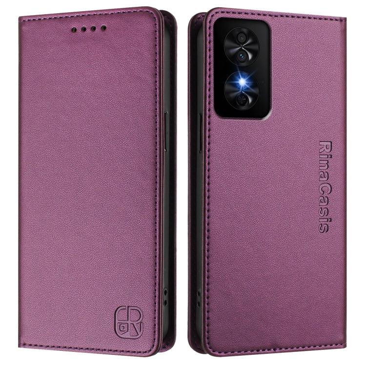 For TCL 50 SE RC01 Dual-Folded Magnetic Suction RFID Leather Phone Case