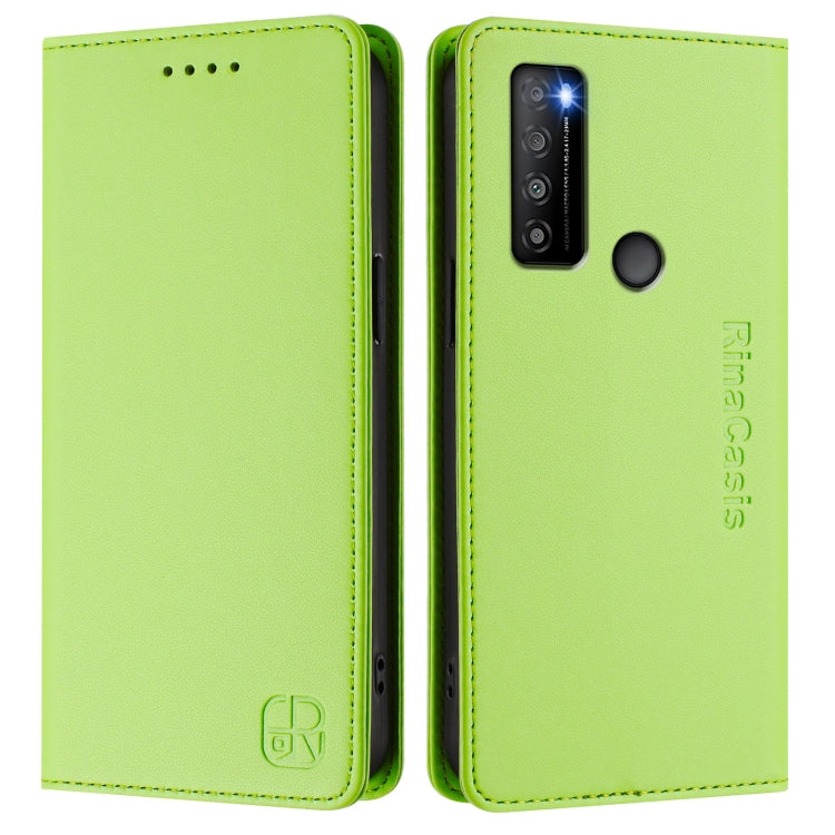 For TCL 30 XL / T701DL RC01 Dual-Folded Magnetic Suction RFID Leather Phone Case