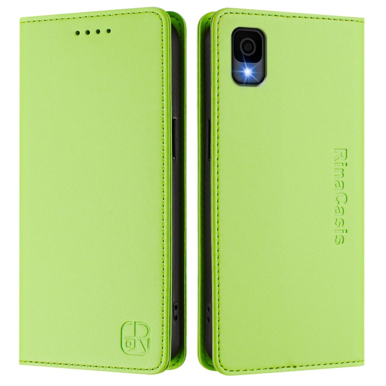 For TCL 30Z / T602DL RC01 Dual-Folded Magnetic Suction RFID Leather Phone Case