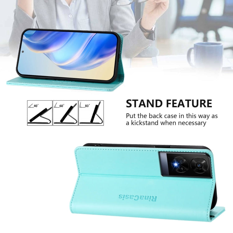 For TCL 50 XE RC01 Dual-Folded Magnetic Suction RFID Leather Phone Case