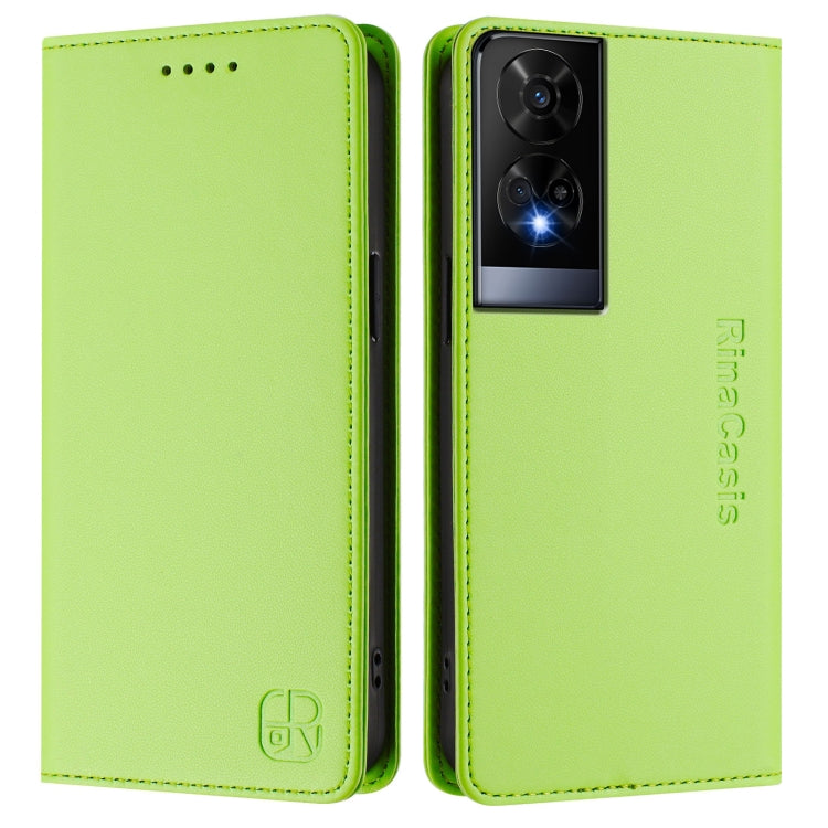 For TCL 50 XE RC01 Dual-Folded Magnetic Suction RFID Leather Phone Case