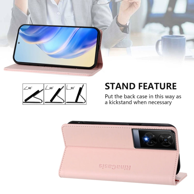For TCL 50 XE RC01 Dual-Folded Magnetic Suction RFID Leather Phone Case