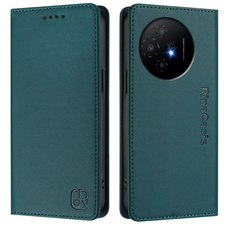 For TCL 50 XL 5G RC01 Dual-Folded Magnetic Suction RFID Leather Phone Case