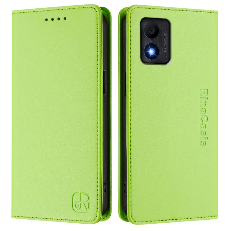 For TCL 303 RC01 Dual-Folded Magnetic Suction RFID Leather Phone Case