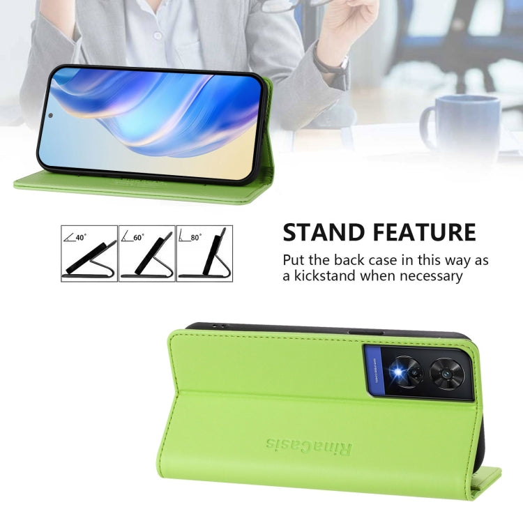 For TCL 505 RC01 Dual-Folded Magnetic Suction RFID Leather Phone Case