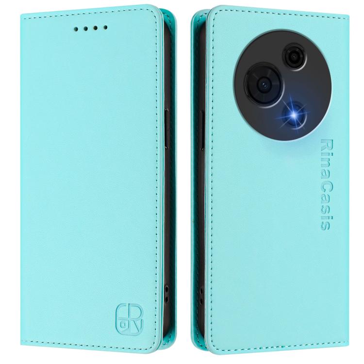 For TCL 60 NxtPaper RC01 Dual-Folded Magnetic Suction RFID Leather Phone Case
