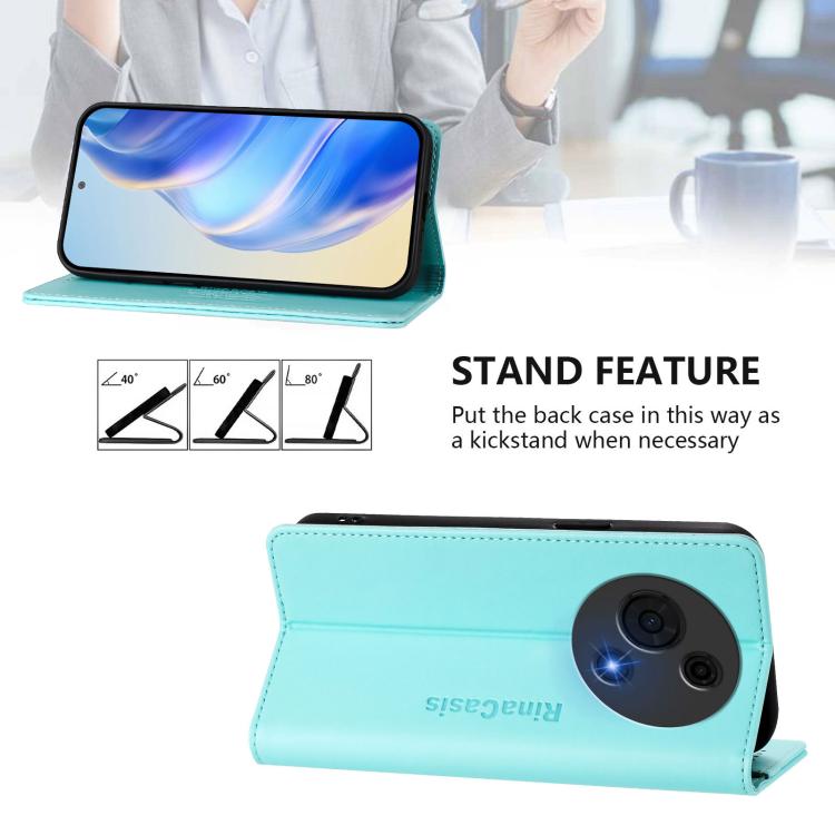 For TCL 60 NxtPaper RC01 Dual-Folded Magnetic Suction RFID Leather Phone Case