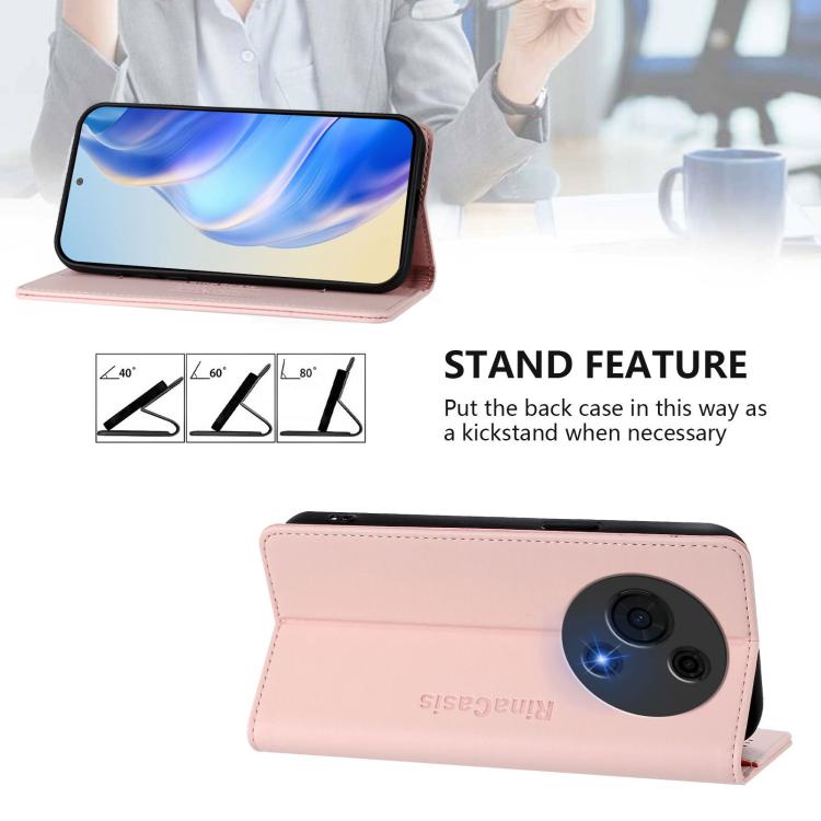 For TCL 60 NxtPaper RC01 Dual-Folded Magnetic Suction RFID Leather Phone Case