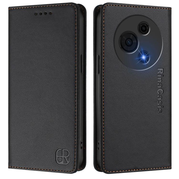 For TCL 60 NxtPaper RC01 Dual-Folded Magnetic Suction RFID Leather Phone Case