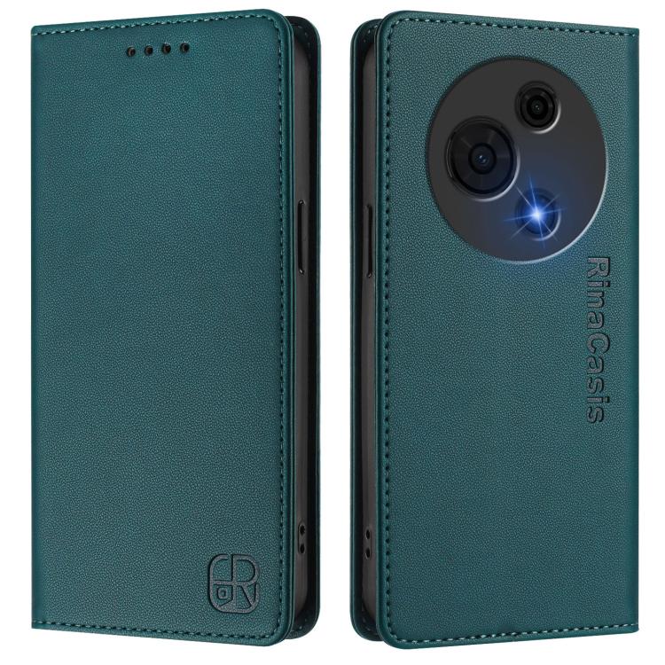 For TCL 60 NxtPaper RC01 Dual-Folded Magnetic Suction RFID Leather Phone Case