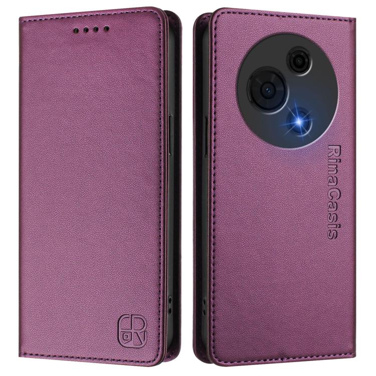 For TCL 60 NxtPaper RC01 Dual-Folded Magnetic Suction RFID Leather Phone Case