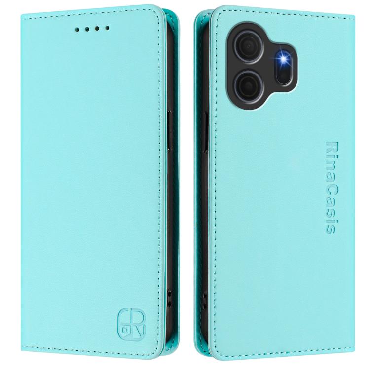 For TCL NxtPaper 70 Pro 5G RC01 Dual-Folded Magnetic Suction RFID Leather Phone Case
