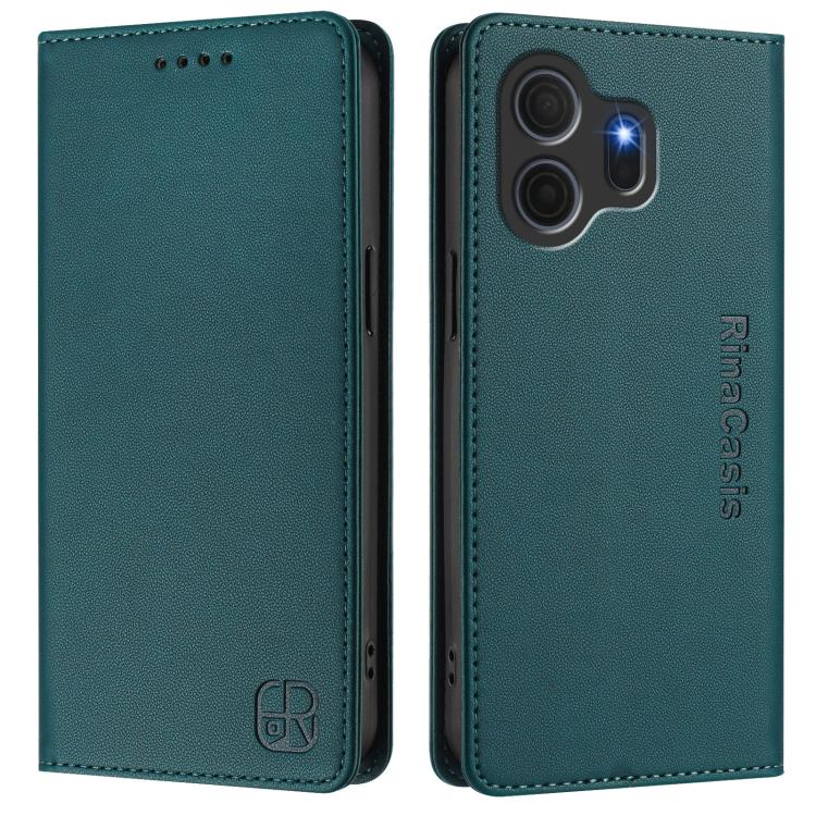 For TCL NxtPaper 70 Pro 5G RC01 Dual-Folded Magnetic Suction RFID Leather Phone Case