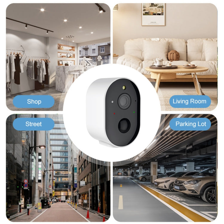 3MP Home Outdoor HD Wireless Surveillance Camera, WiFi Version+9000mAh Battery - No Plug