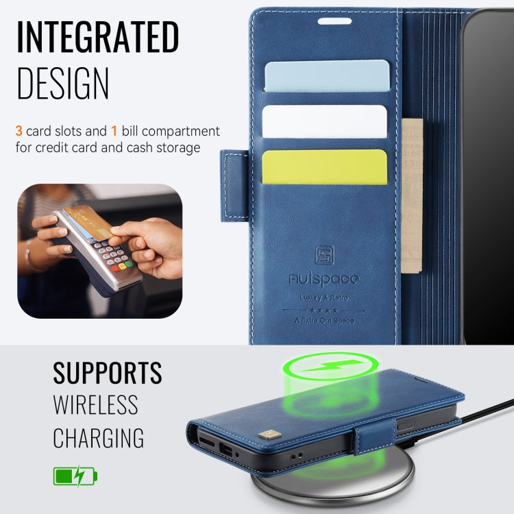 For Google Pixel 9 / 9 Pro AutSpace A11 Side Buckle MagSafe Magnetic RFID Phone Leather Case