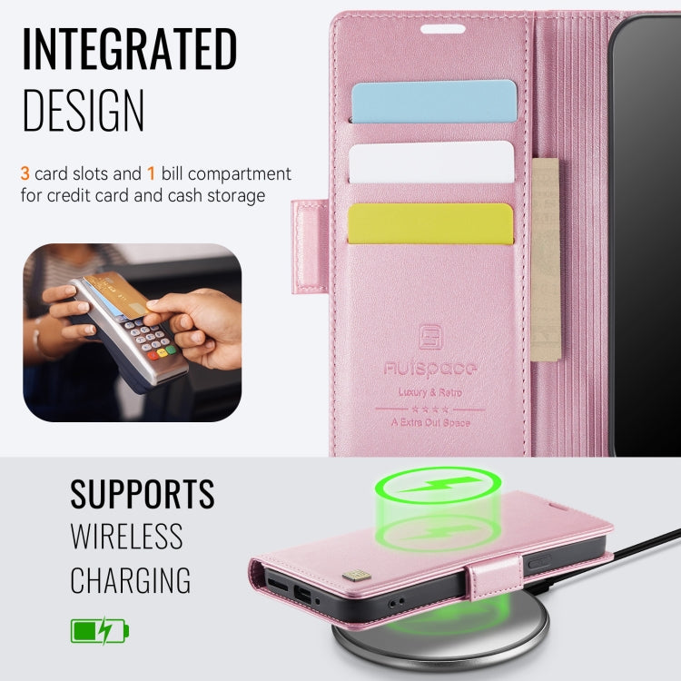 For Google Pixel 9 / 9 Pro AutSpace A11 Side Buckle MagSafe Magnetic RFID Phone Leather Case
