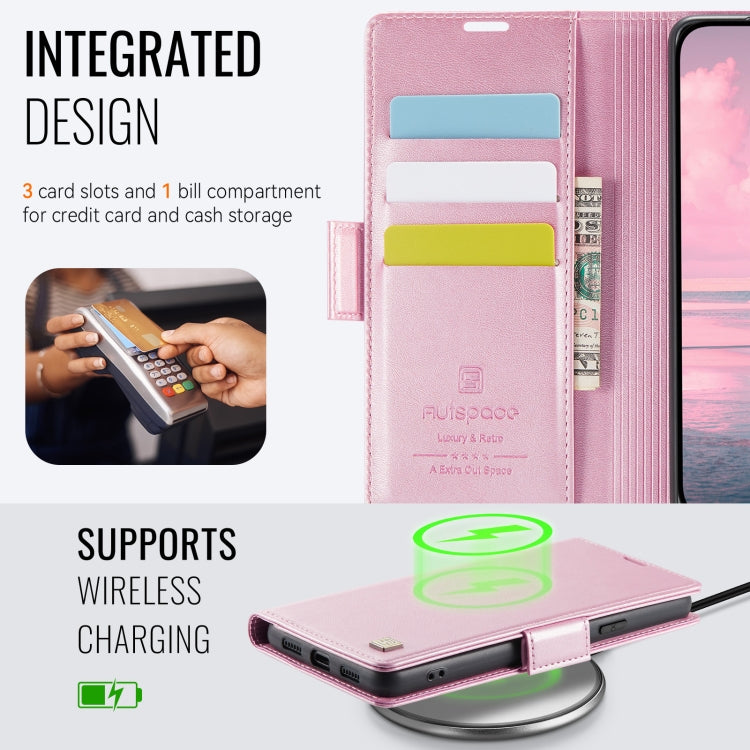 For Google Pixel 8a AutSpace A11 Side Buckle MagSafe Magnetic RFID Phone Leather Case