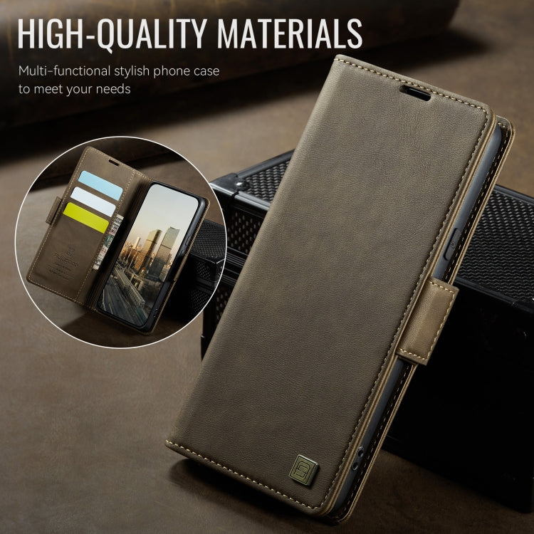 For Google Pixel 8a AutSpace A11 Side Buckle MagSafe Magnetic RFID Phone Leather Case