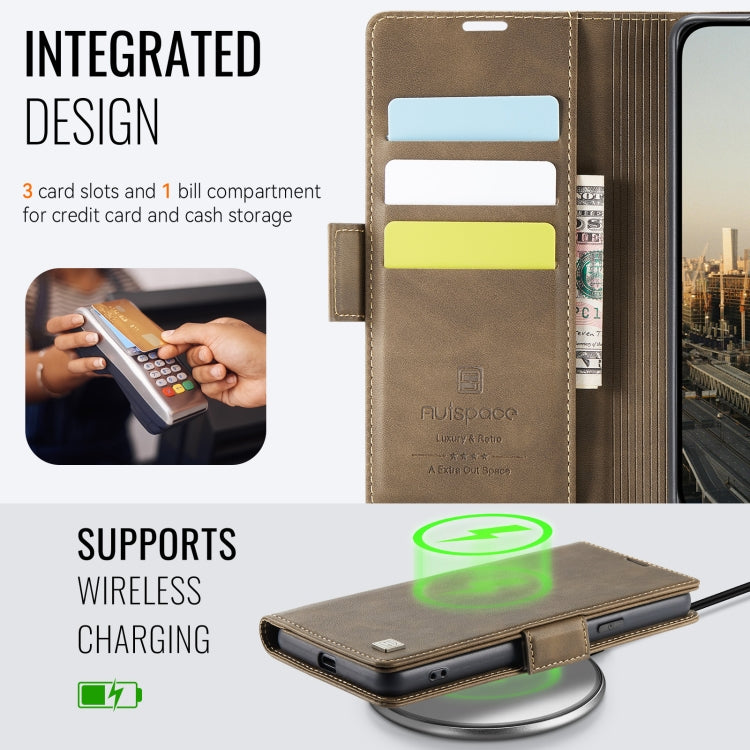 For Google Pixel 8 AutSpace A11 Side Buckle MagSafe Magnetic RFID Phone Leather Case