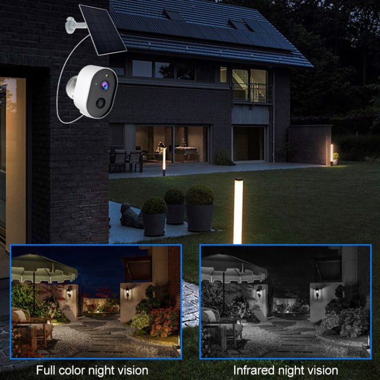 3MP Graffit Version Outdoor HD Solar Panel Wireless WiFi Surveillance Camera, Memory Card:128GB