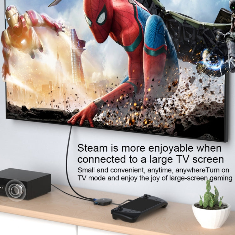 YCE-Z70A Type-C to PD 3.0, USB 3.0x2 + SD/TF, 3.5mm and HD1.4 Docking Station Video Capture Card - Black